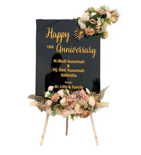 Papan Bunga Akrilik Paket Wedding Cibinong