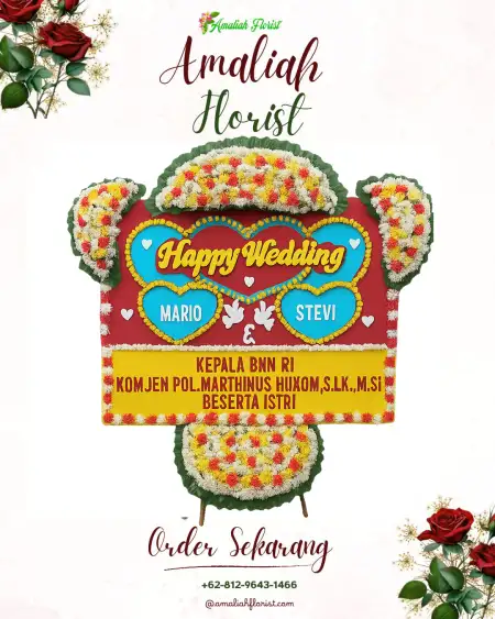 Papan Bunga Pernikahan Paket Wedding Cibinong
